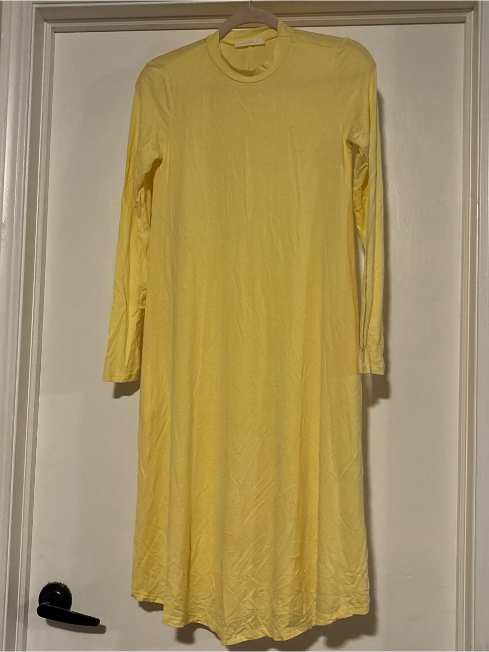 Reborn J Long-Sleeve Lemon Yellow Swing Dress